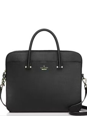 Kate Spade Black Saffiano Crossbody Laptop Bag NWOT